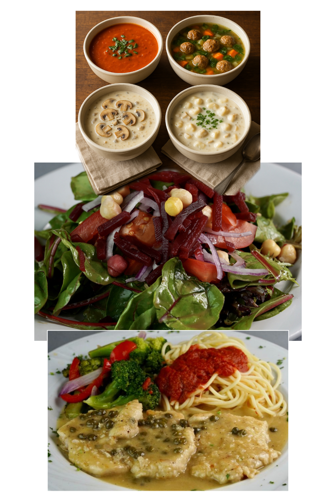montage italian food